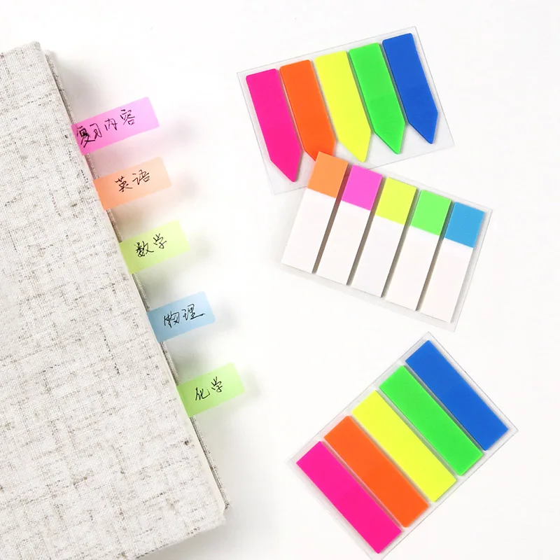 1 шт. Радуга флуоресцентный индекс блокнот заметки Kawaii стикеры Filofax блокноты для записей царапины Канцтовары офисный школьный принадлежности