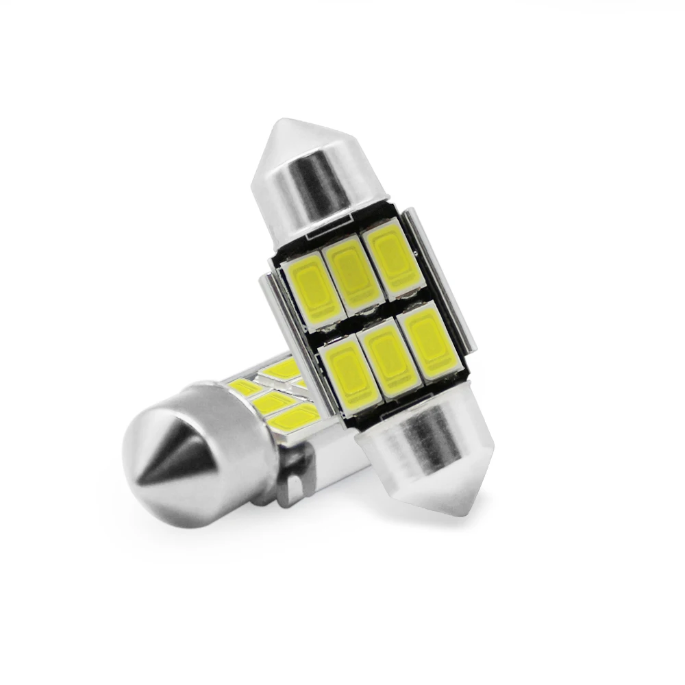 Современный автомобиль 4x C5W C10W C3W 31 мм 6smd светодиодный гирлянда; осветительная лампа 5630 автомобильный светильник номерного знака