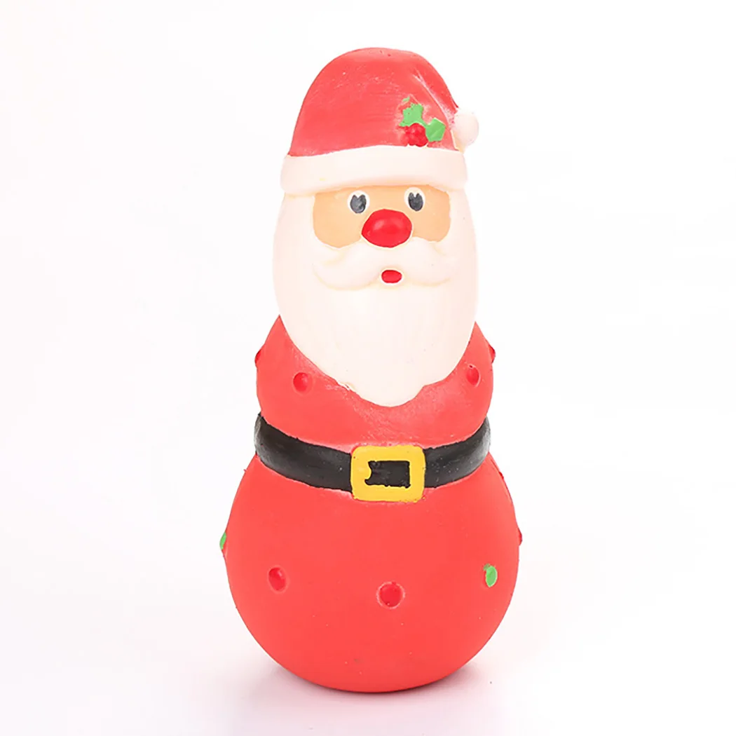 Новинка 2019 креативные рождественские игрушки для собак сжимаемая пищалка