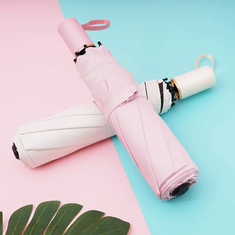 Зонт от солнца защита УФ зонт женский складной небольшой свежий дождь двойное