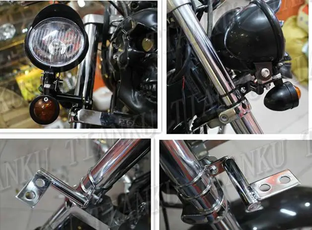 Поворотный сигнал + кронштейн для прожсветильник Вилка Крепление Honda Shadow Spirit Saber