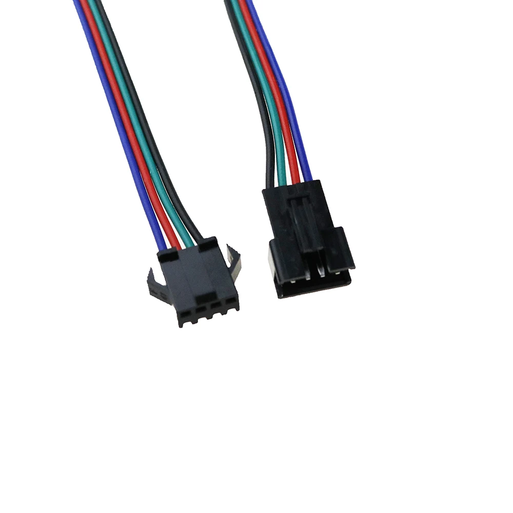 50 комплектов 4 контактный разъем JST Штекерный гнездовой кабель для SMD 5050/3528 RGB
