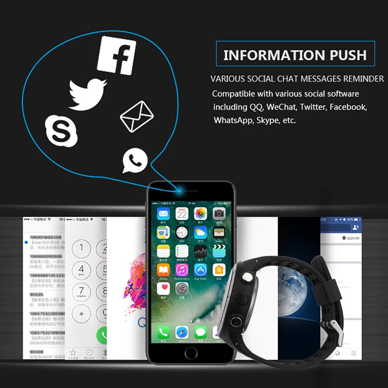 EX32 Bluetooth Smart Watch Waterproof Remote Camera for Android IOS Clock Pedometer Fitness | Электроника