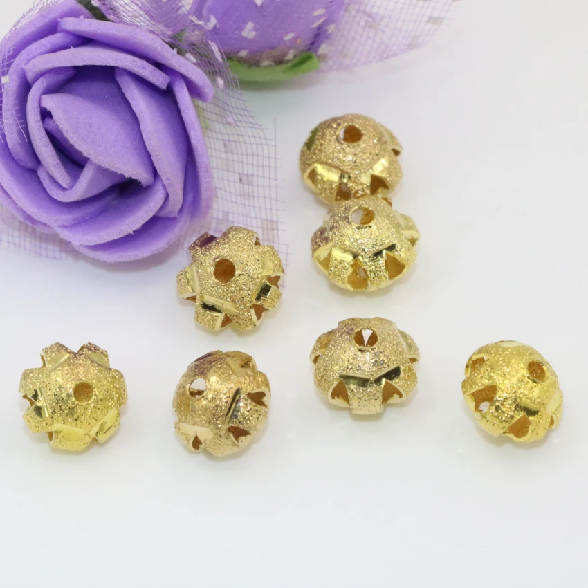 Wholesale price elegant 7*9mm gold-color lantern shape rondelle abacus hollow accessories spacers beads diy finding 20pcs B2523 | Украшения
