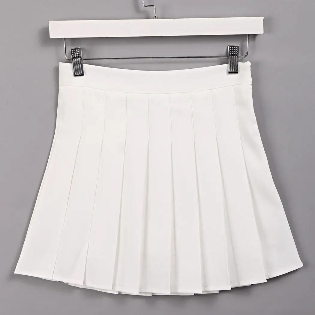 Для женщин Лето Высокая талия плиссированные юбки короткие под модные Косплэй