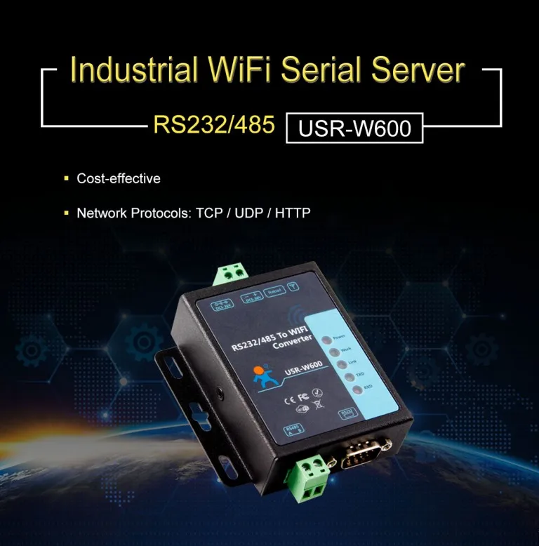USR-W600 экономичный Последовательный RS232 RS485 к WiFi конвертер беспроводной сервер встроенный веб-сервер/Веб-страница для конфигурации