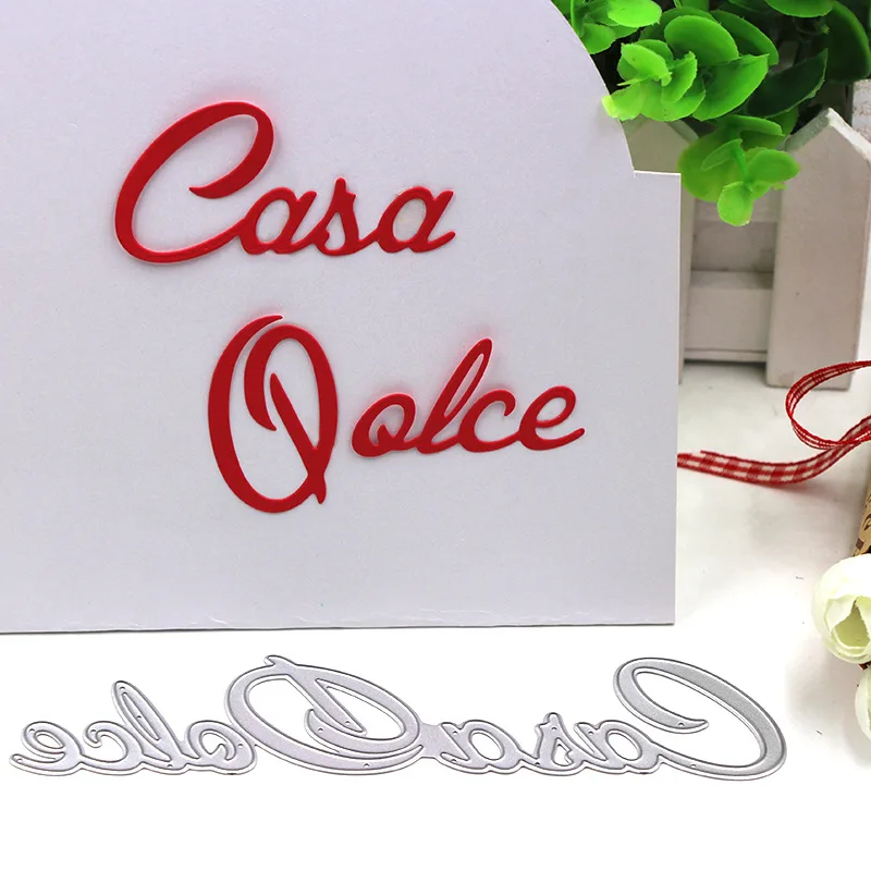 CasaQolce 3.5cm high Новые итальянские буквы металлические режущие штампы трафареты шаблон для скрапбукинга карты Альбом тиснение Декор DIY металлические поделки подарок - Цвет: CasaQolce 3.5cm high