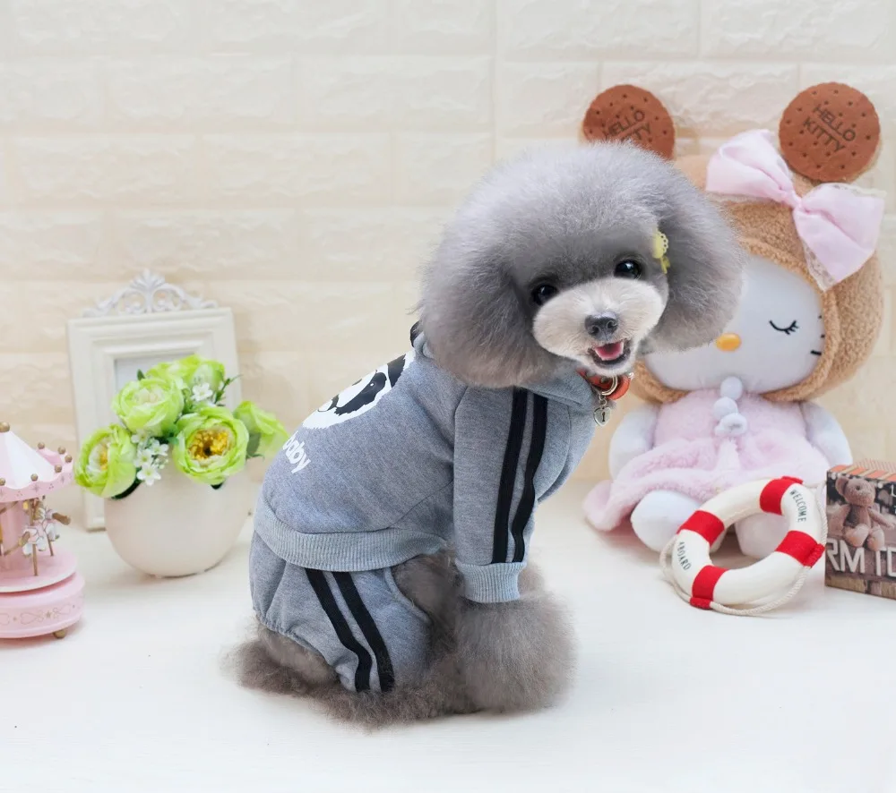 FA73 Бесплатная доставка толстовки с капюшоном для собак и кошек комбинезоны