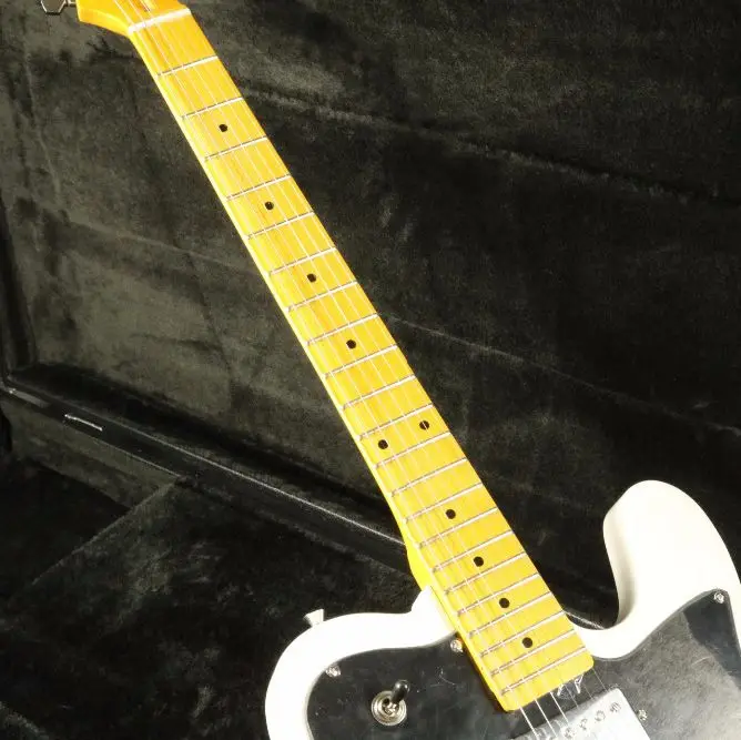 Высокое качество белый bigsby мост tele Электрогитара HH звукосниматели tele гитары