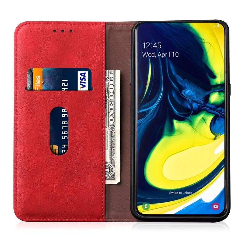 A80 A90 корпуса для Samsumg Galaxy SM-A805F чехол телефона чехол-бумажник Искусственная кожа