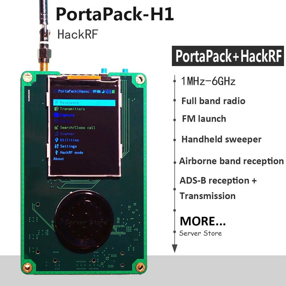 PortaPack H1 для HackRF One 1 МГц-6 ГГц SDR приемник и передача AM FM SSB ADS-B SSTV Ham радио |