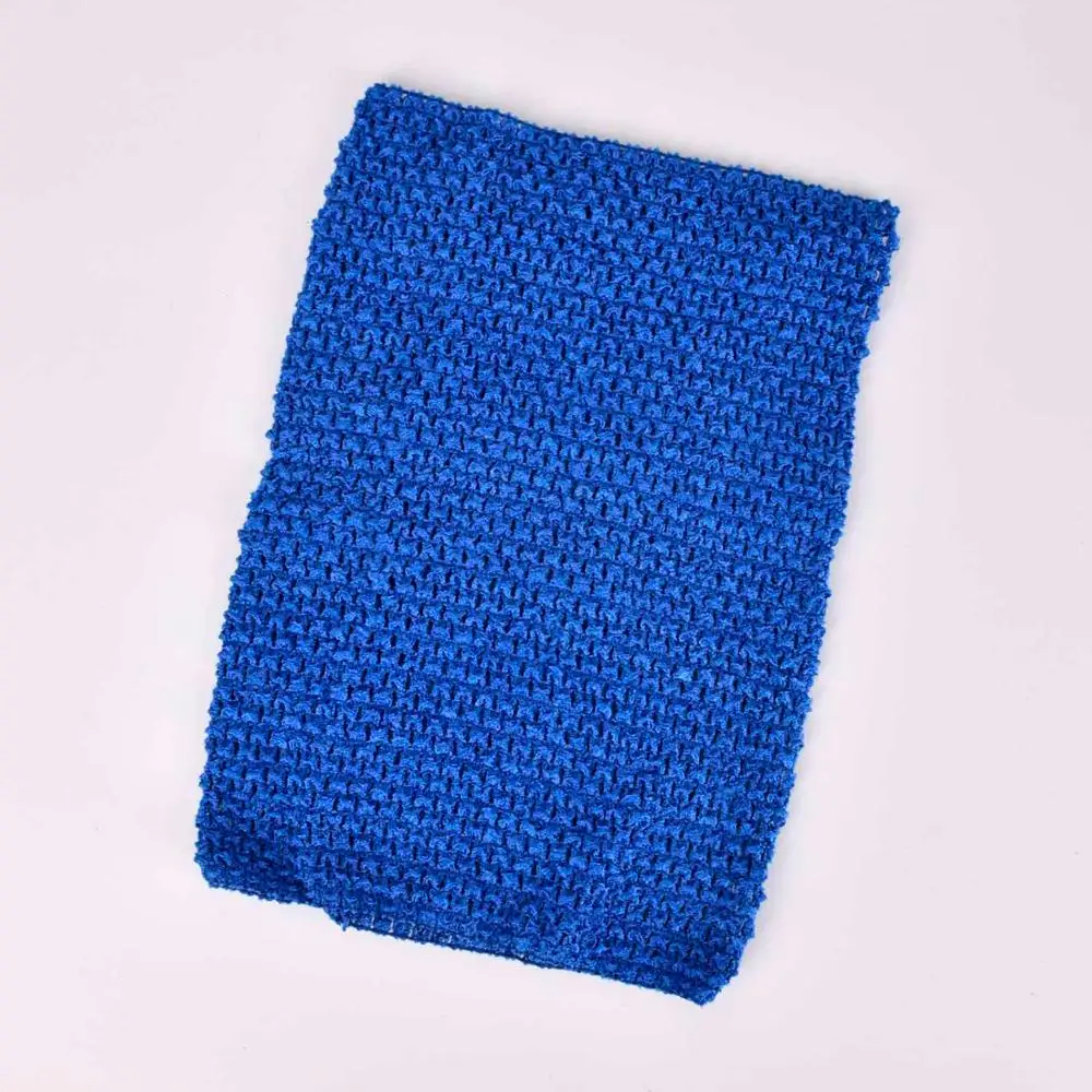 Royal Blue 12 дюймов, вязанная крючком юбка-пачка, вафельный топ для девочек, платье-пачка праздничный костюм принцессы аксессуары «сделай сам», вязаный Топ без подкладки для детей от 7 до 12 лет - Цвет: Royal Blue