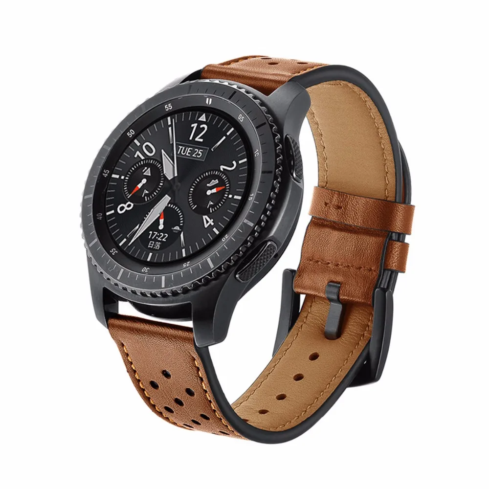 Ремешок для samsung Galaxy watch 46 мм gear S3 frontier/классический ремешок для часов Ретро Натуральная кожа 22 мм Смарт часы браслет correa