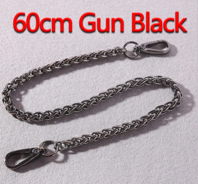 60cm Gun Black DIY 40 см-140 см МЕТАЛЛИЧЕСКИЕ Сменные цепочки, плечевые ремни для сумок, 8 мм золотые, серебряные, оружейные черные, бронзовые ручки для сумок - Цвет: 60cm Gun Black