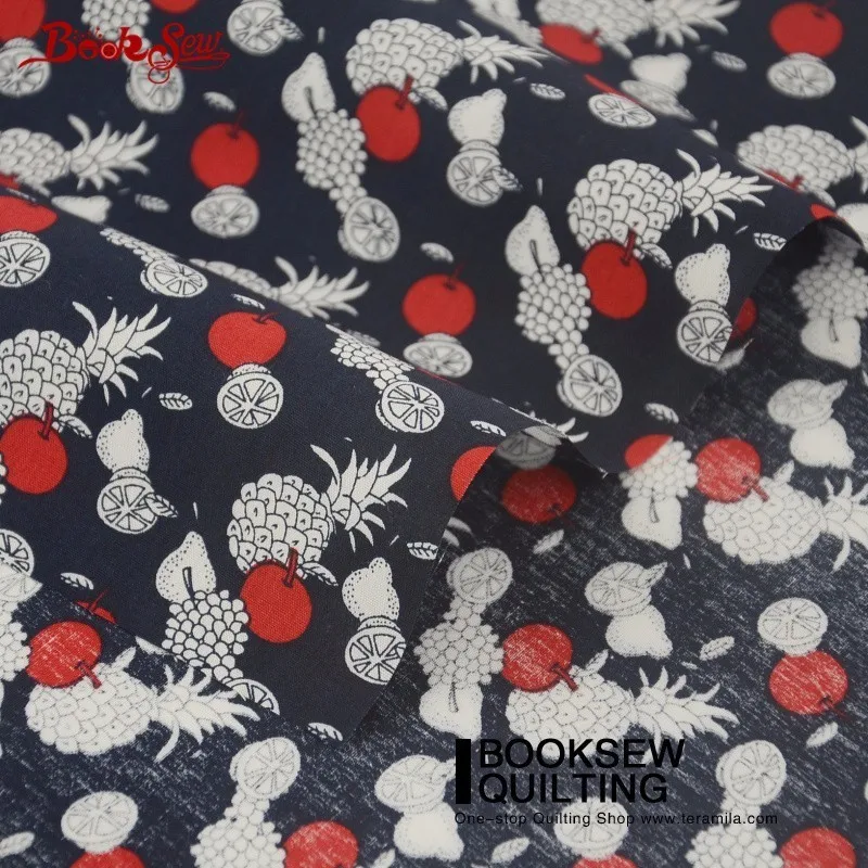 Хлопчатобумажная ткань для переплетения книг поплин с изображением маленьких