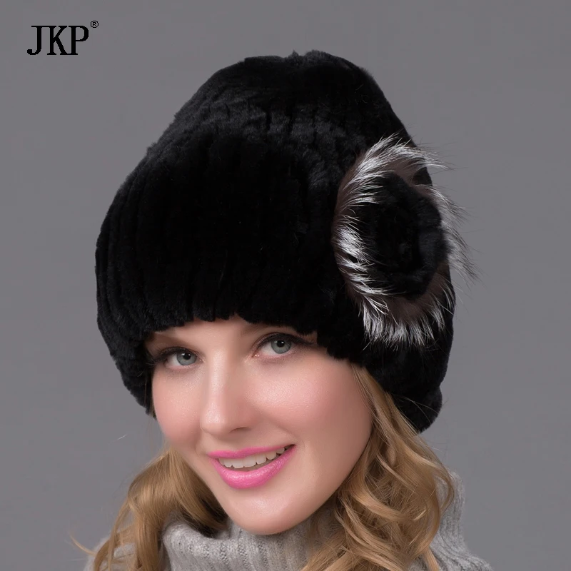 2021 натуральные волосы Millinery Couture зимняя меховая шапка кролик рекс на верхней