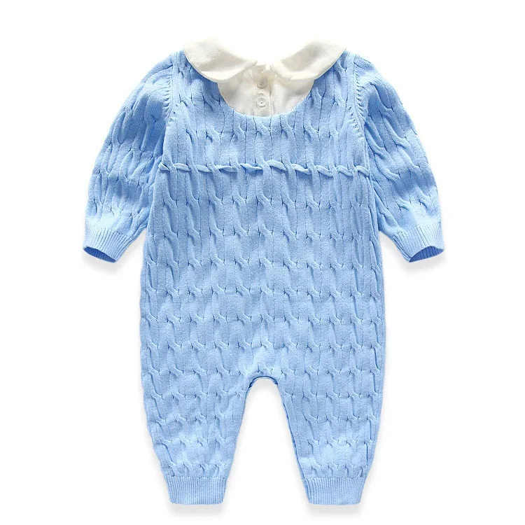 Новинка 2018 весенний синий детский трикотажный комбинезон 100% хлопок цельный для