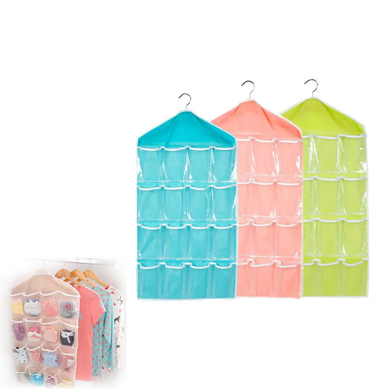 16 Карманов настенная сумка для носков вешалка хранения нижнего белья сортировки