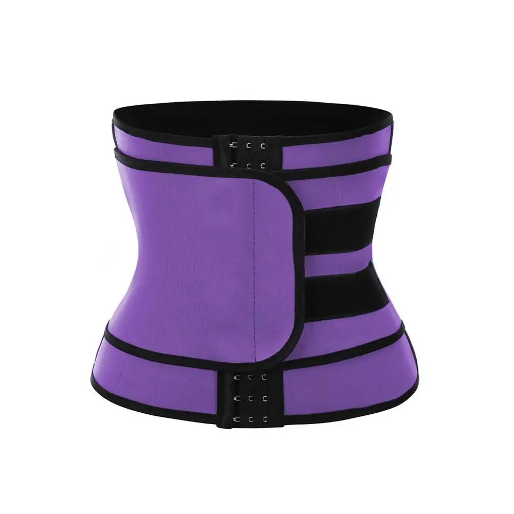 Purple HEXIN, женские крючки, пояс для похудения, неопреновый пояс для похудения, корсет для похудения - Цвет: Purple
