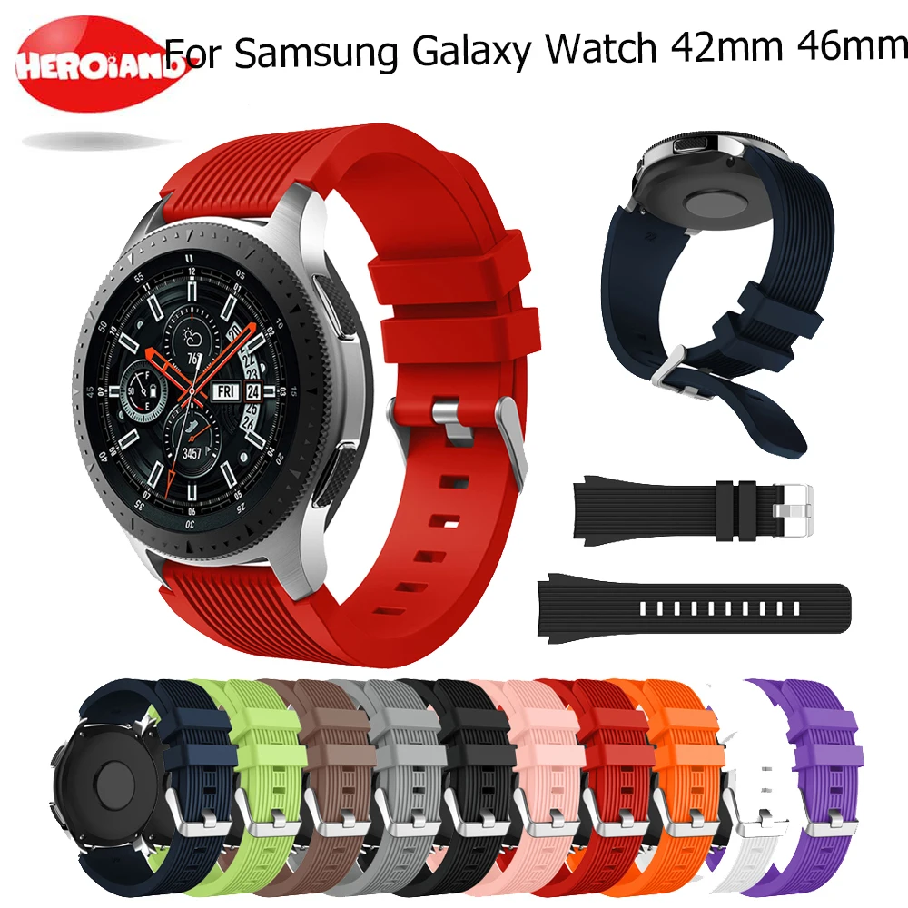 Ремешок для Samsung Gear S3 S2 sport Frontier Classic силиконовый браслет galaxy Watch 42 мм 46 Xiaomi huami amazfit