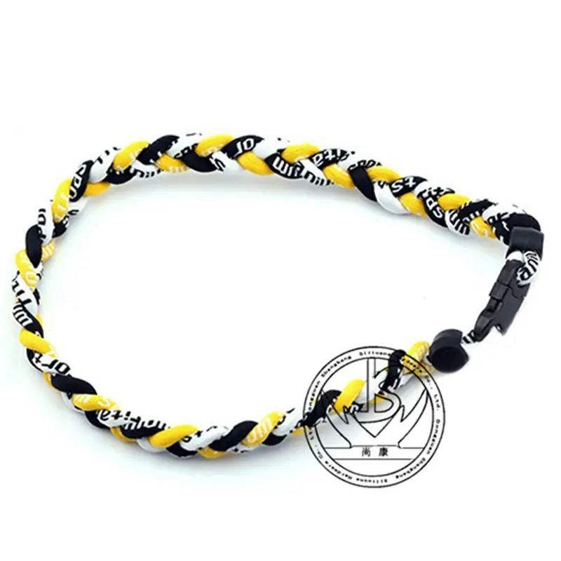 Ожерелье из германиевого титана и силикона ручной работы в европейском