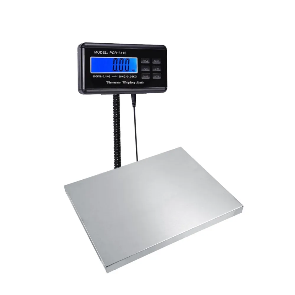 150 кг/0 05 кг 300 1 электрические Почтовые весы с LCD большой платформой 220 В 110 в EU
