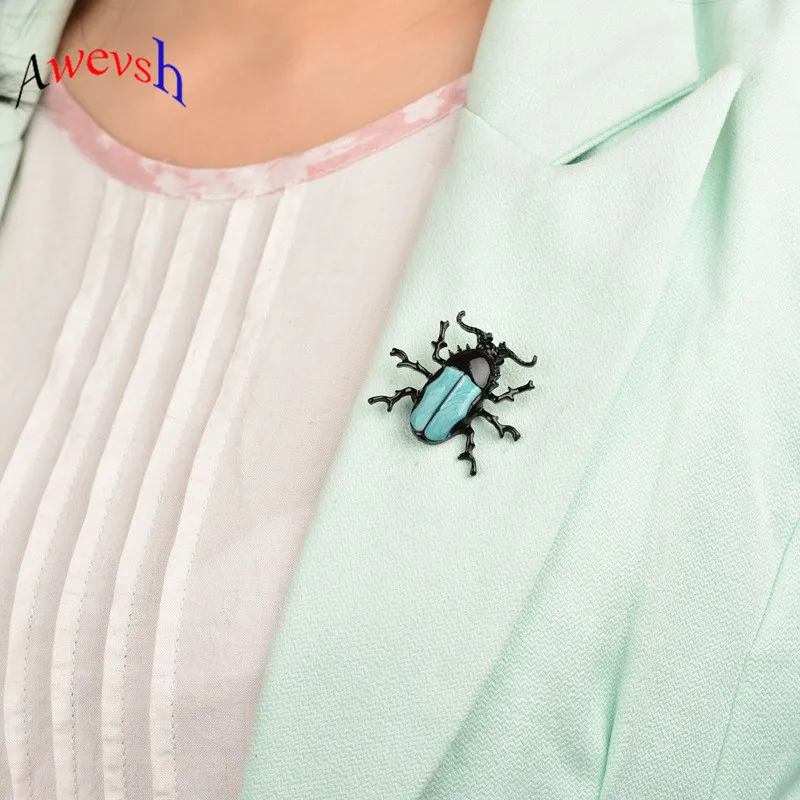 Awevsh vailable Beetle Brooches for Women and Men Shipping Bugs Brooch Pin Fashion Jewelry Good Gift | Украшения и аксессуары