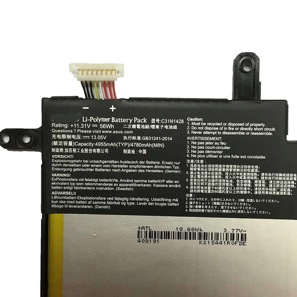 11 31V 56WH C31N1428 новая Оригинальная версия zenbook UX305/UX305LA/UX305UA series|Аккумуляторы для