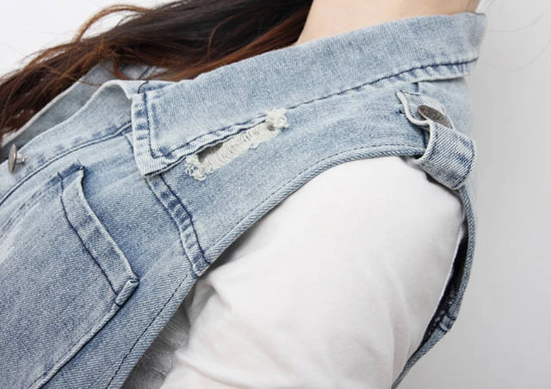 

OXANT Autumn Street Clothing Loose Single Breasted Belt Plus Size Women Vintage Hole Denim Female Long Jeans Jacket Outwear XD11