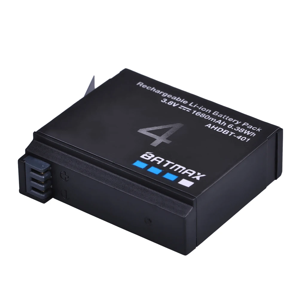 Аккумулятор Batmax для Gopro 4 AHDBT-401akku + светодиодное зарядное устройство с 3 слотами GoPro