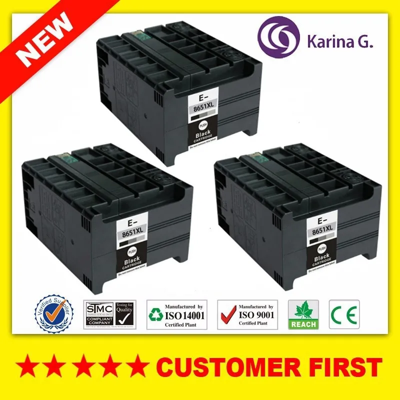 3 шт. полные чернила для Epson T8651 T8651XL|ink for epson|epson inkepson workforce ink |
