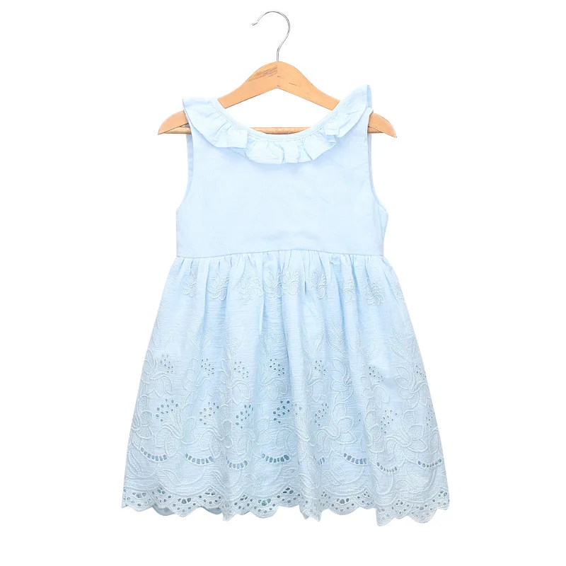 

Dulce Amor Cotton Girls Dress Baby Girls Clothing Casual Sundress Sleeveless V Back With Bow Princess Dress Elegant Party Dress