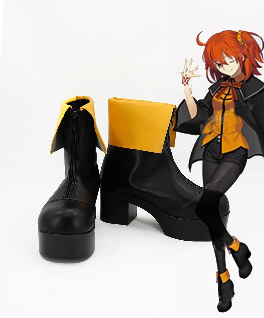 FGO Master Cosplay Fate Grand Order Сапоги черные туфли на высоком каблуке изготовленные заказ