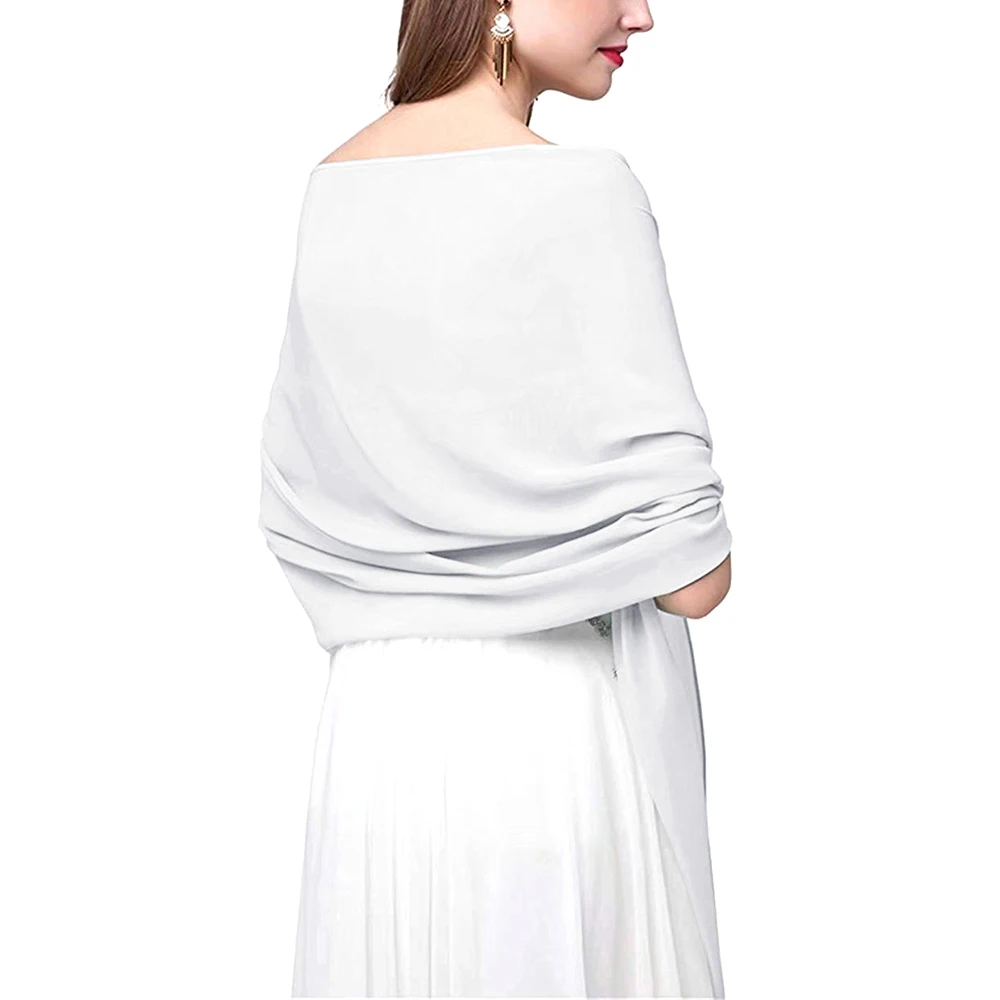 Женские шифоновые шали и накидки VKbridal вечерние мягкие широкие шаль невесты l70in