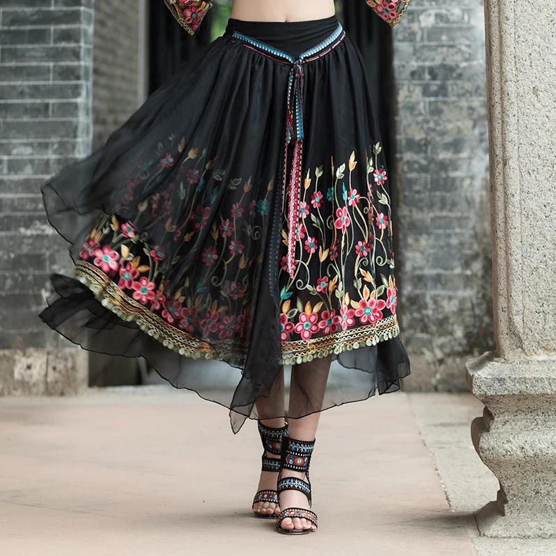 Летние Элегантные женские юбки Saia Longa Faldas Largas макси Jupe Femme Ropa Mujer винтажные с