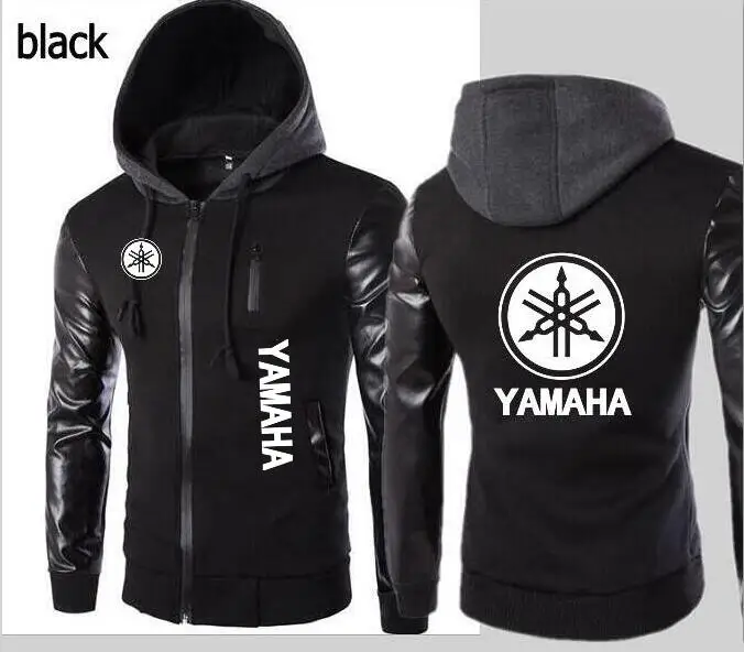 НОВЫЙ Yamaha Куртка-кардиган мотоцикла с капюшоном кожа рукав куртки Для Мужчин's
