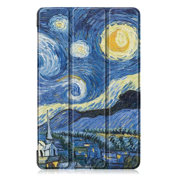 16 Закаленное стекло протектор экрана+ PU чехол для samsung Galaxy Tab A 10,1 T510 T515 SM-T510 планшета - Цвет: 16