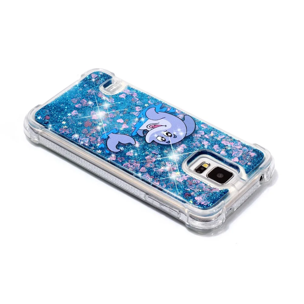 Чехол для Samsung galaxy S5 S6 S6edge S7 S7edge S8 S9 S9Plus чехол из ТПУ с динамическим песком зыбучим
