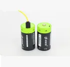 ZNTER литий-полимерная аккумуляторная батарея 2 шт., 1,5 в, 3000 мАч, размер C, USB Тип C, литий-ионная Мощная батарея + USB кабель для зарядки