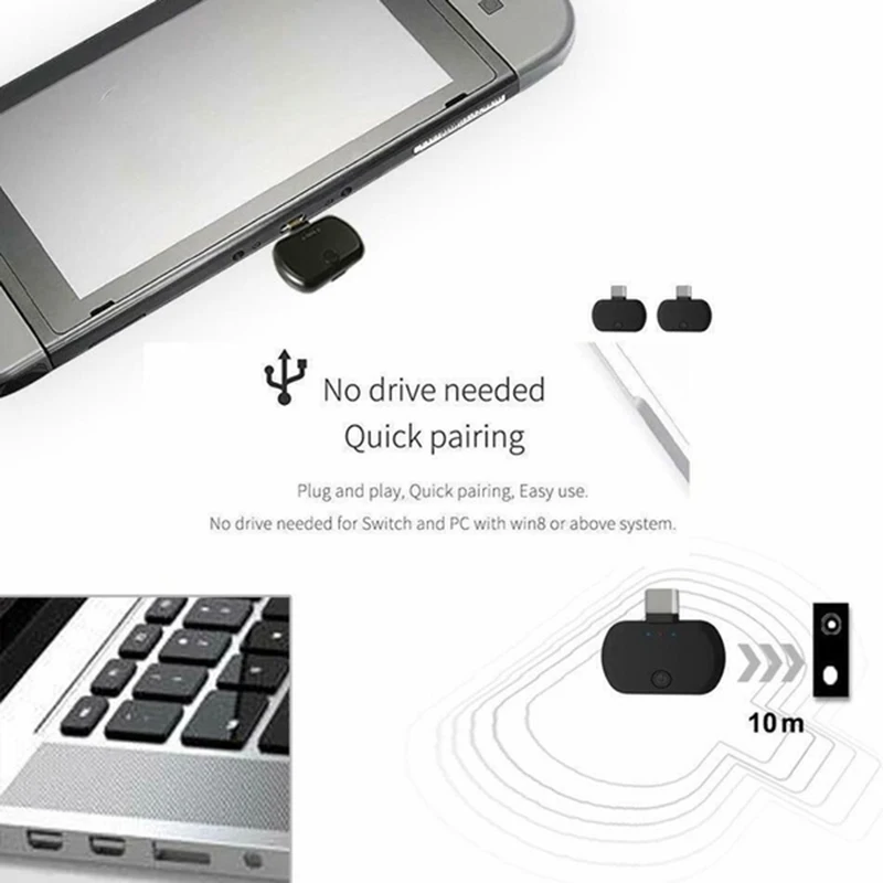 Bluetooth 5,0 usb type C Dual Link Aptx низкая задержка беспроводной музыкальный передатчик аудио адаптер для PS4 nintendo переключатель Macbook