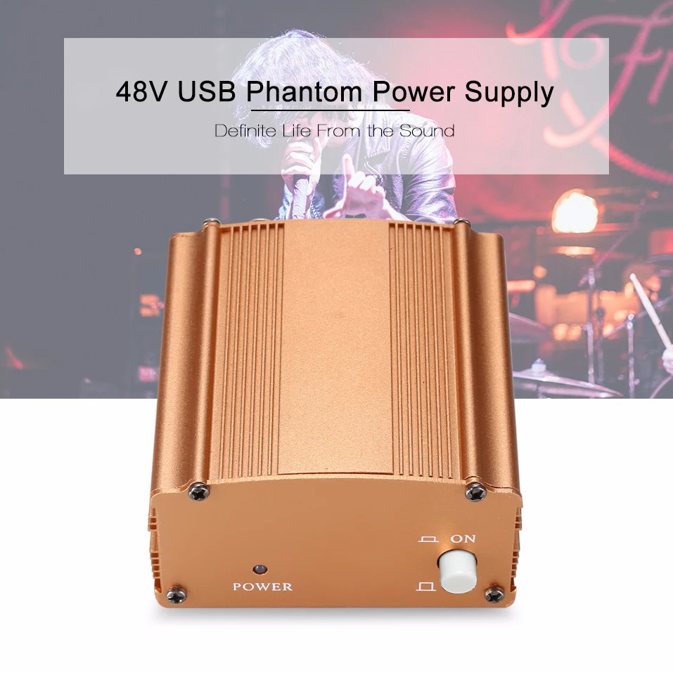 Фантомный микрофон GEVO 48 В для конденсаторного микрофона с входным кабелем USB 5 и