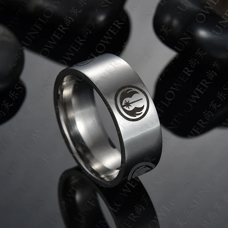 Мужские классические кольца Eleple вечерние из титановой нержавеющей стали с