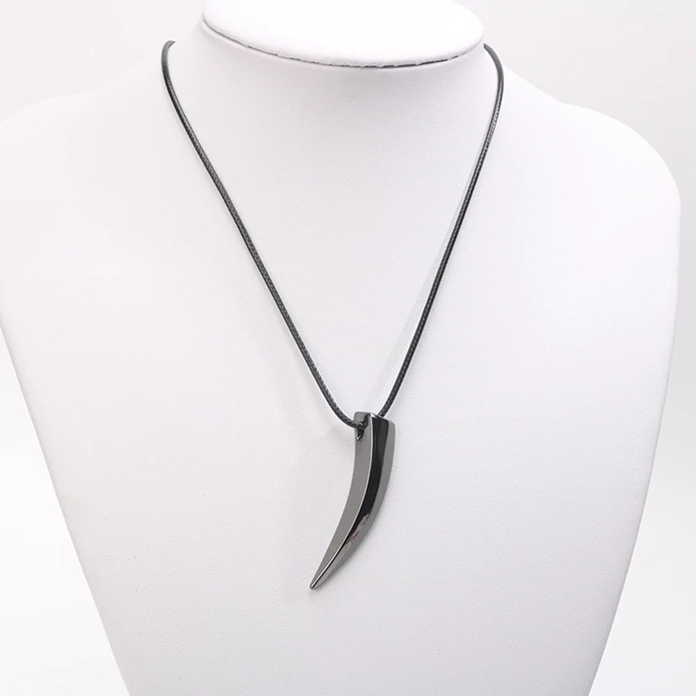 Металлическое ожерелье с волчьим зубом фан и кулон готическое этническое