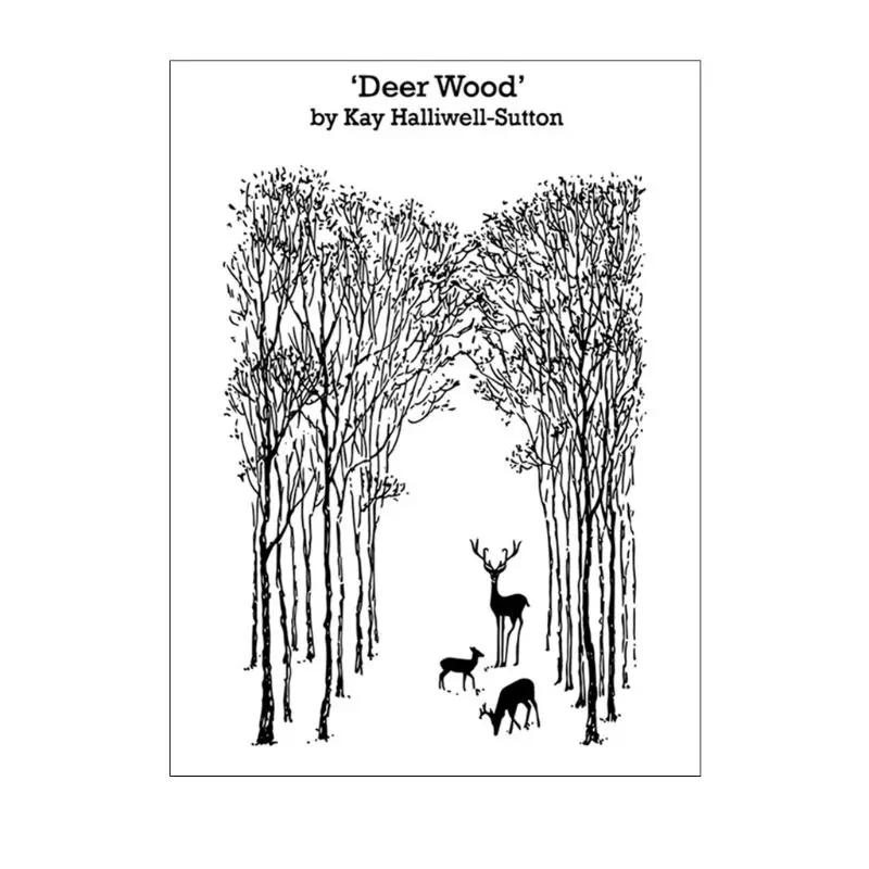 1 шт. олень дерево DIY силиконовый прозрачный штамп цепляющее тиснение для