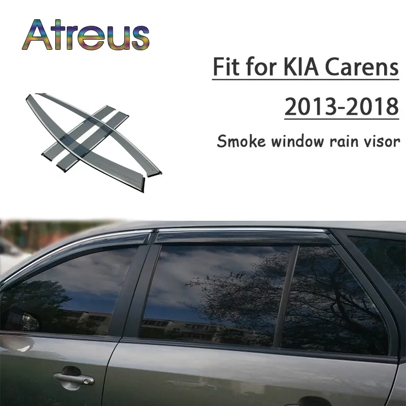 

Atreus 1set ABS For 2018 2017 2016 2015 2014 2013 Kia Carens Accessories Car Vent Sun Deflectors Guard Smoke Window Rain Visor