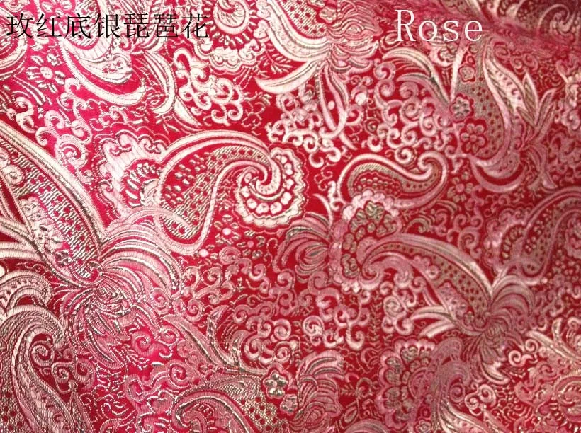 Жаккардовая парча костюм hanfu вечернее платье Cheongsam детская одежда cos Дамасская Ткань Тканые mdash Pipa цветок серии 10 - Цвет: Rose