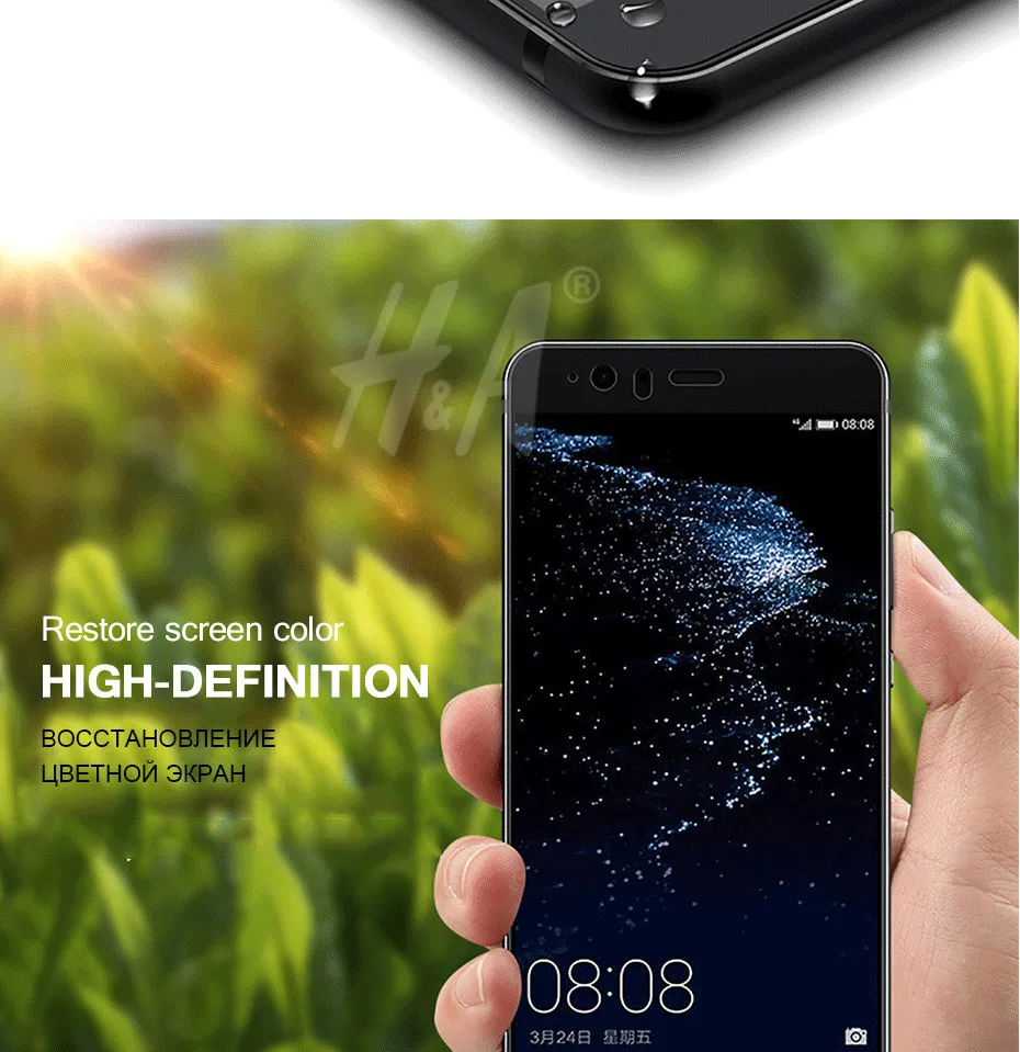 H& A прозрачное закаленное стекло с полным покрытием для huawei P10 lite P10 Plus Защитная пленка для экрана для huawei P10 Lite Honor 9 закаленное стекло