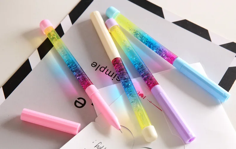 4 шт. разноцветные конфеты кавай Блестящий песок gelpen креативные Канцтовары офисный школьный школьная гелевая ручка подарок мультфильм кремового чернил гелевой ручки