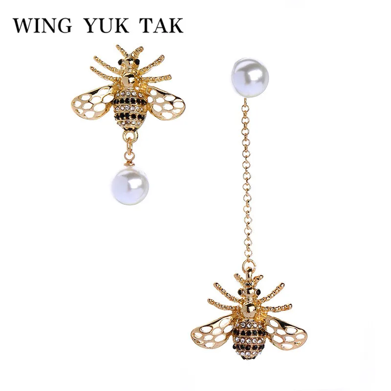 Женские серьги подвески wing yuk tak модные классические цвета золота блестящие