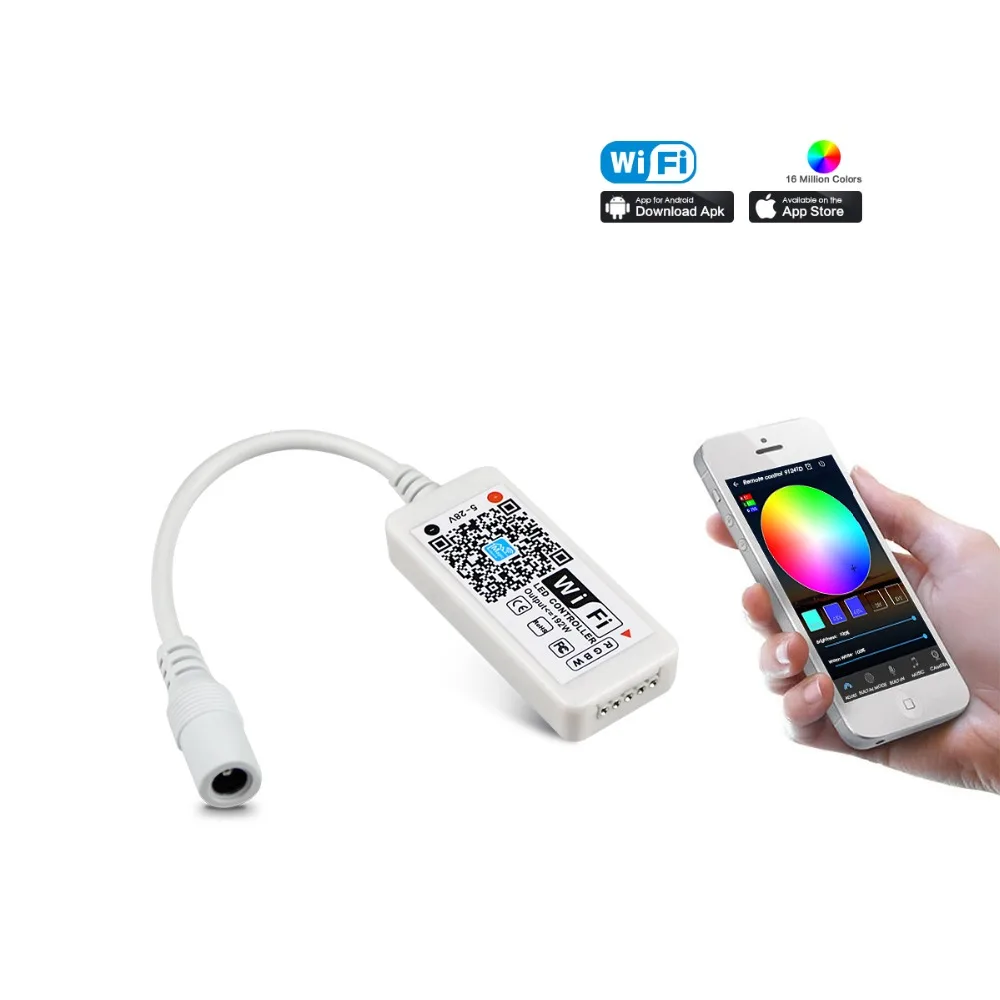 Светодиодная ленсветильник с Wi Fi/Bluetooth 5 В 12 24 в пост. Тока|Контролеры RGB| |